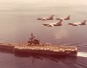 VQ-1 EA-3Bs in Formation over USS Coral Sea c1978.jpg