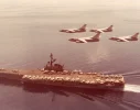 VQ-1 EA-3Bs in Formation over USS Coral Sea c1978.webp