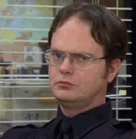 Image result for dwight schrute look gif